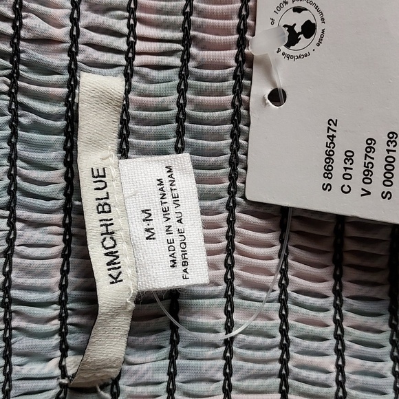 Urban Outfitters Kimchi Blue NWT Pink Plaid Bow Front Strapless Mini Dress M - Picture 6 of 8